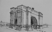 Triumphal Arch drawn by Hitler, 1925