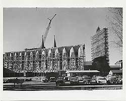 
St. John's Abbey and University under construction Collegeville, 
          Minnesota, [ca. 1953-1981].
